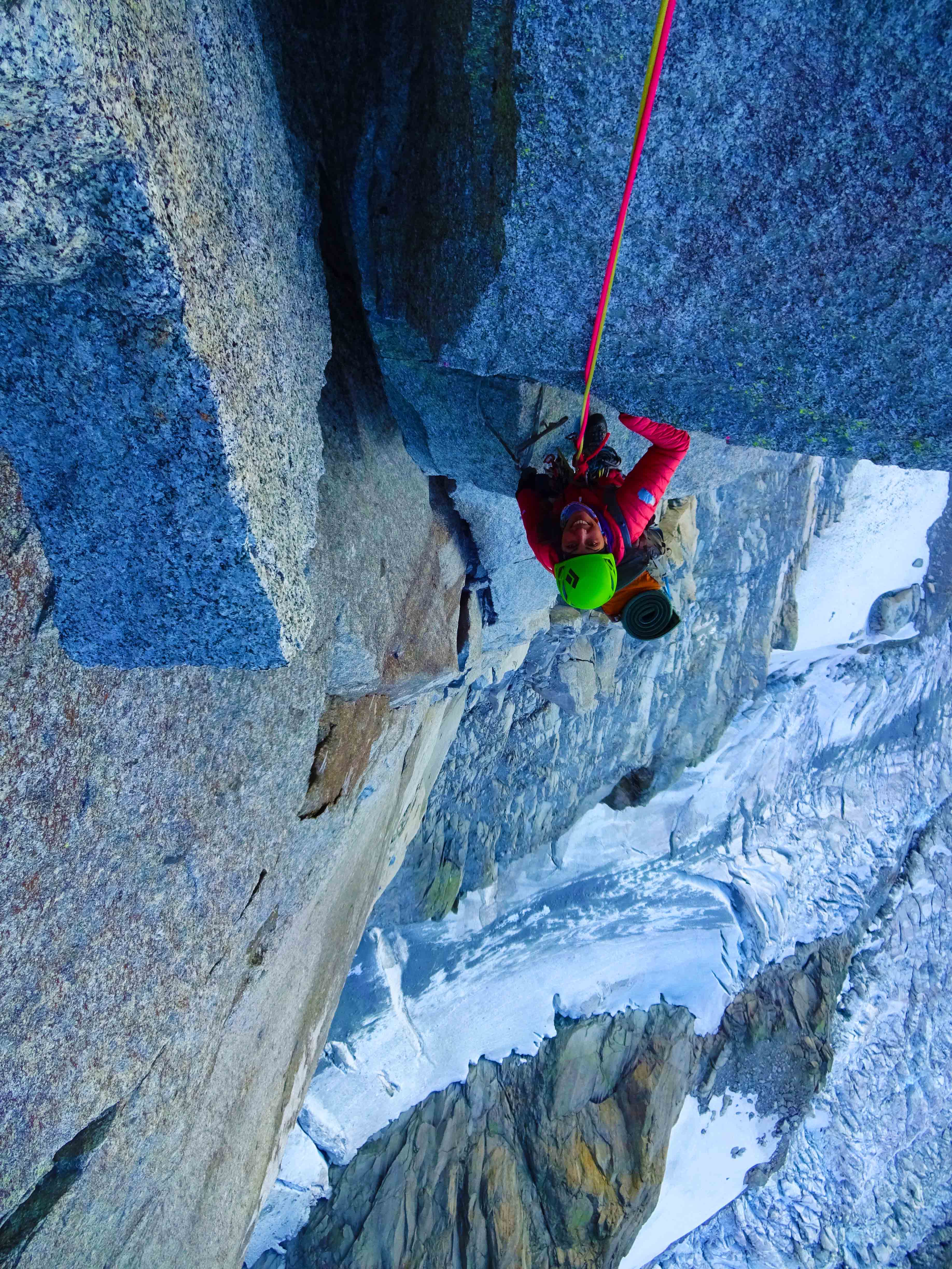 Petit Dru. Fiona en la chimenea Penible