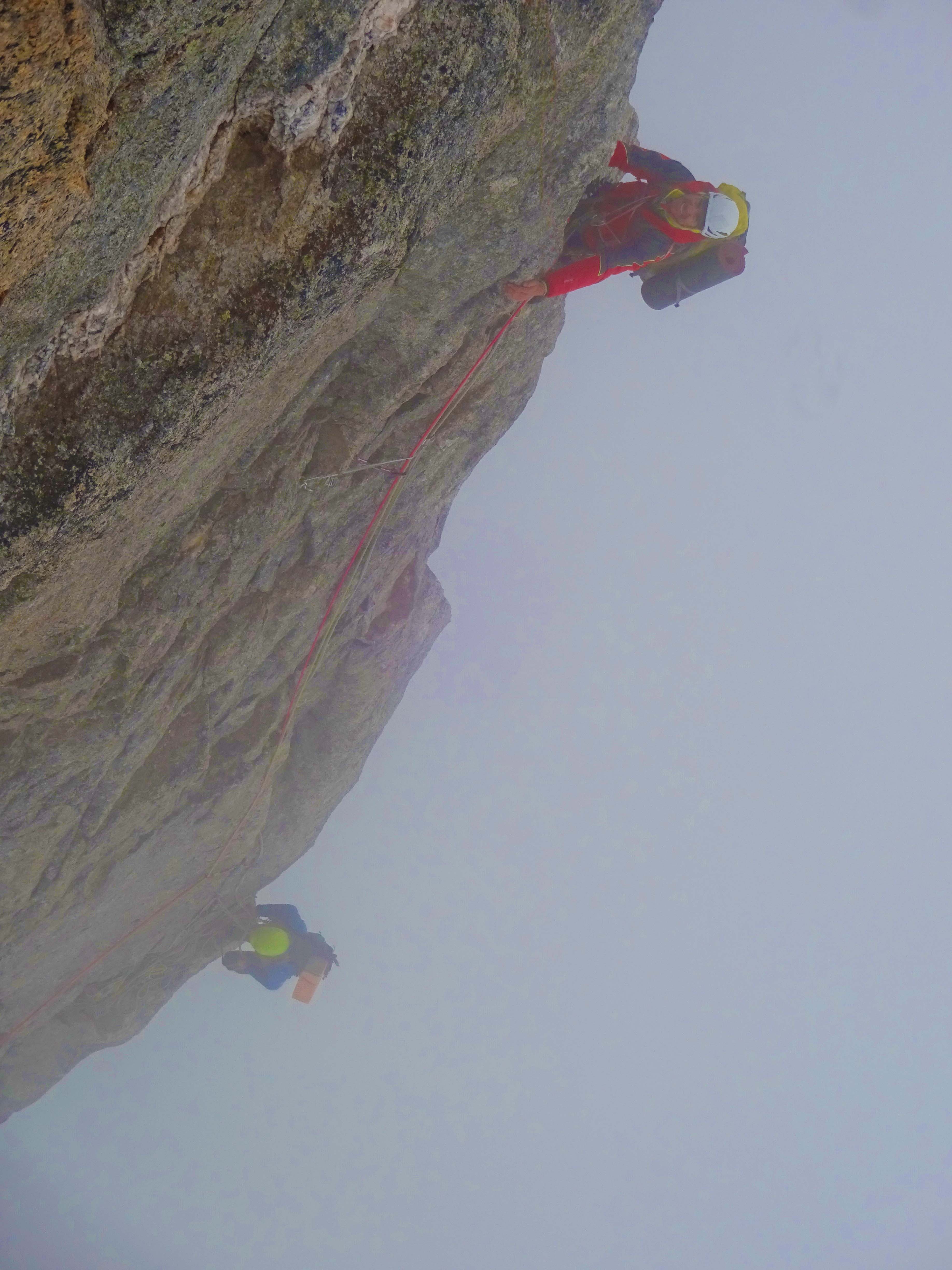 Petit Dru. Embarcados en las placas Grises