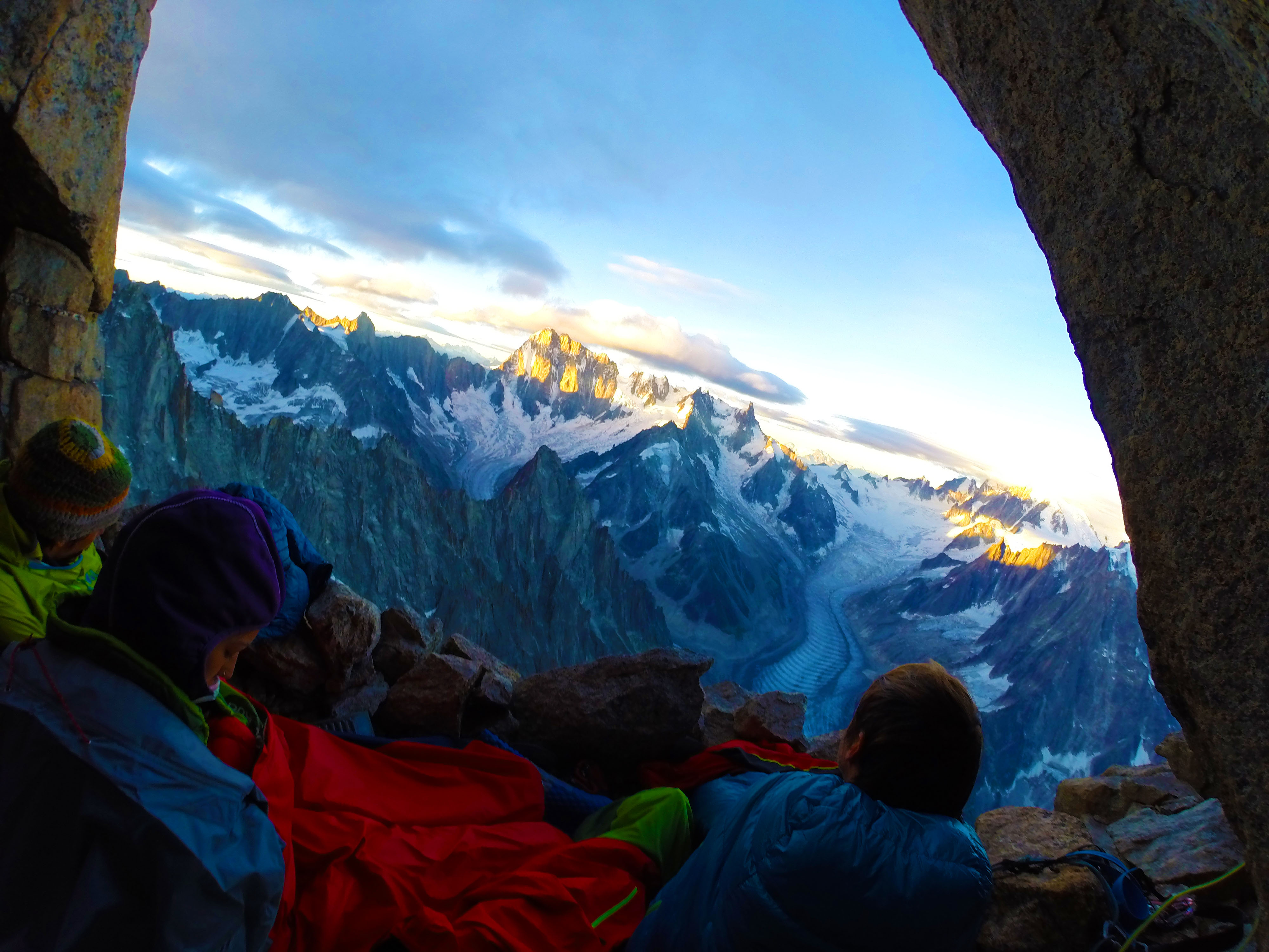 Petit Dru. Vivac con vistas